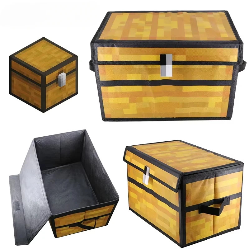 Gaming Console Minecraft - กล่องเก็บของ Minecraft ขนาดใหญ่ พับได้ สำหรับเก็บเสื้อผ้า ผ้าห่ม