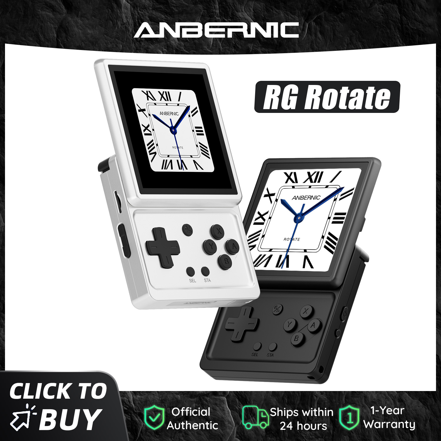 Gaming Console Minecraft - เครื่องเล่นเกมพกพา Anbernic RG Rotate Retro ระบบ