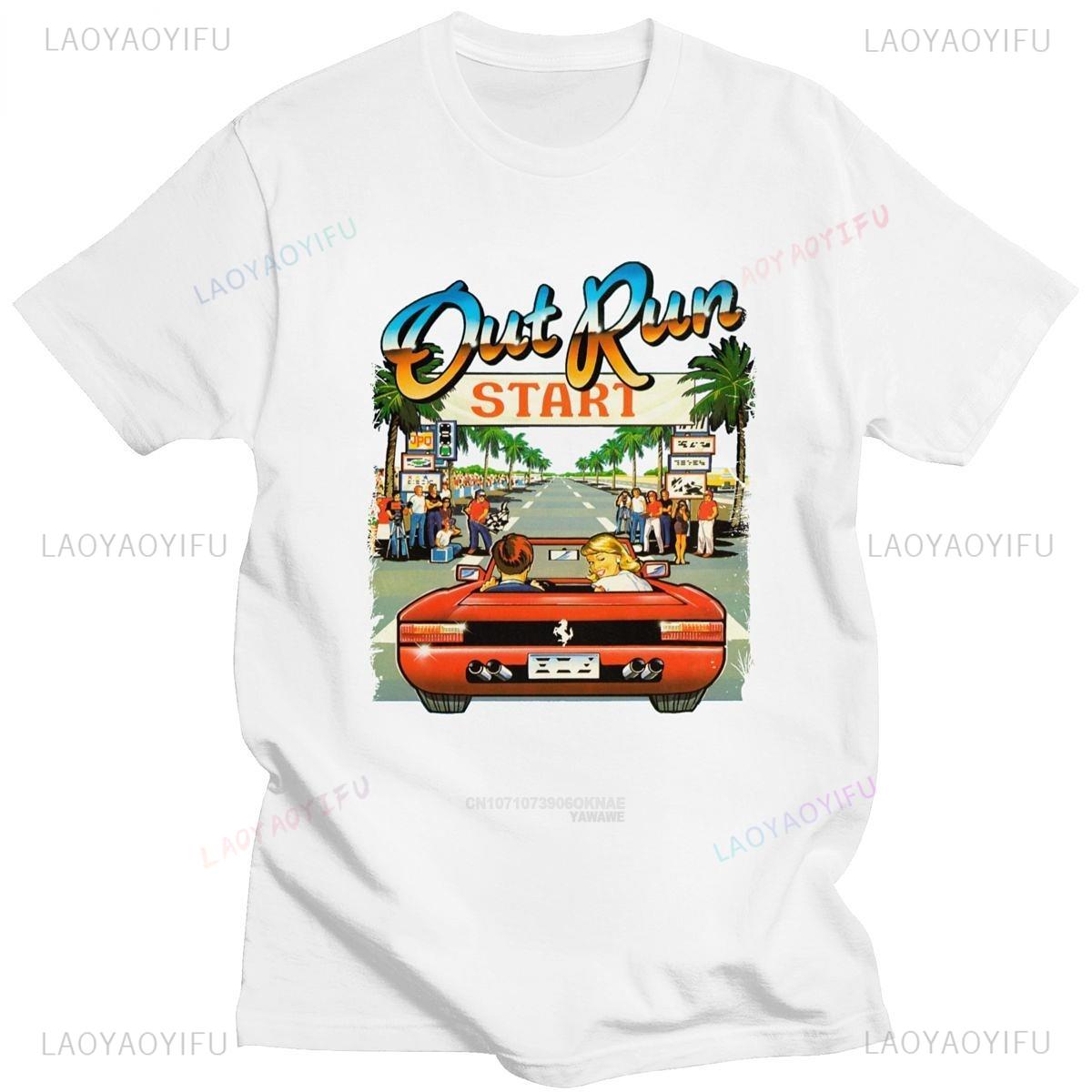 Gaming Console In 90S - เสื้อยืดออกวิ่งวิดีโอเกมแข่งรถอาร์เคดญี่ปุ่นเสื้อยืดเกมคอนโซลแขนสั้นสำหรับผู้ชายย้อนยุค80S 90s