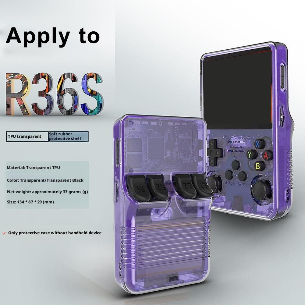 Gaming Console For Phone - สำหรับเคสป้องกันเครื่องเล่นเกมพกพา R36S เคสป้องกันด้านหลังแบบพกพา อุปกรณ์เสริมสำหรับเครื่องเล่นเกม เคสใสสำหรับจัดเก็บ