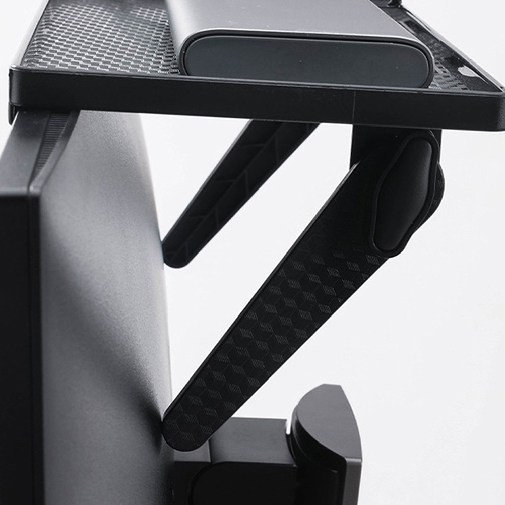 Gaming Console And Tv - ชั้นวางจัดเก็บเราเตอร์แบบไม่ต้องเจาะ วัสดุ ABS ชั้นวางทีวีและจอภาพ ปรับระดับได้ มั่นคง