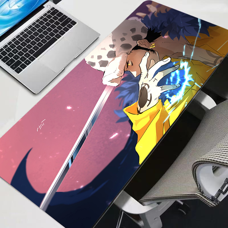 Gaming Console Desk - แผ่นรองเมาส์ลายการ์ตูนน่ารัก สาวอนิเมะ สำหรับเกมเมอร์ แผ่นรองโต๊ะคอมพิวเตอร์ คีย์บอร์ด วันพีซ