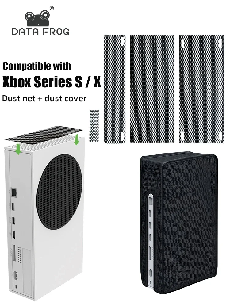 Microsoft Console Xbox Series S - DATA FROG ชุดกรองฝุ่นแบบถอดได้และล้างทำความสะอาดได้สำหรับอุปกรณ์เสริมคอนโซลเกมเอกซ์บอกซ์ ซีรีส์ เอส