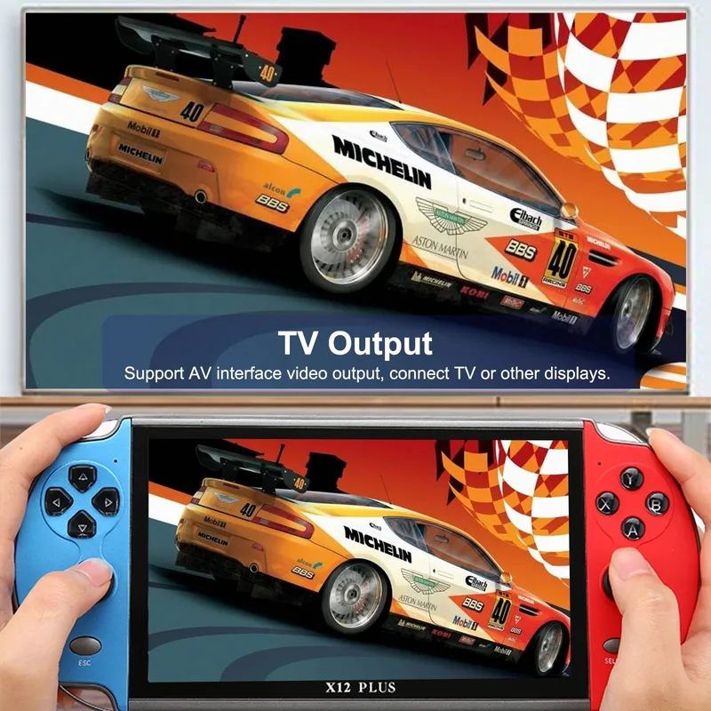 X12 พลัสคอนโซลเกมพกพา, หน้าจอ  - Gaming Console X12 บทวิจารณ์และราคา