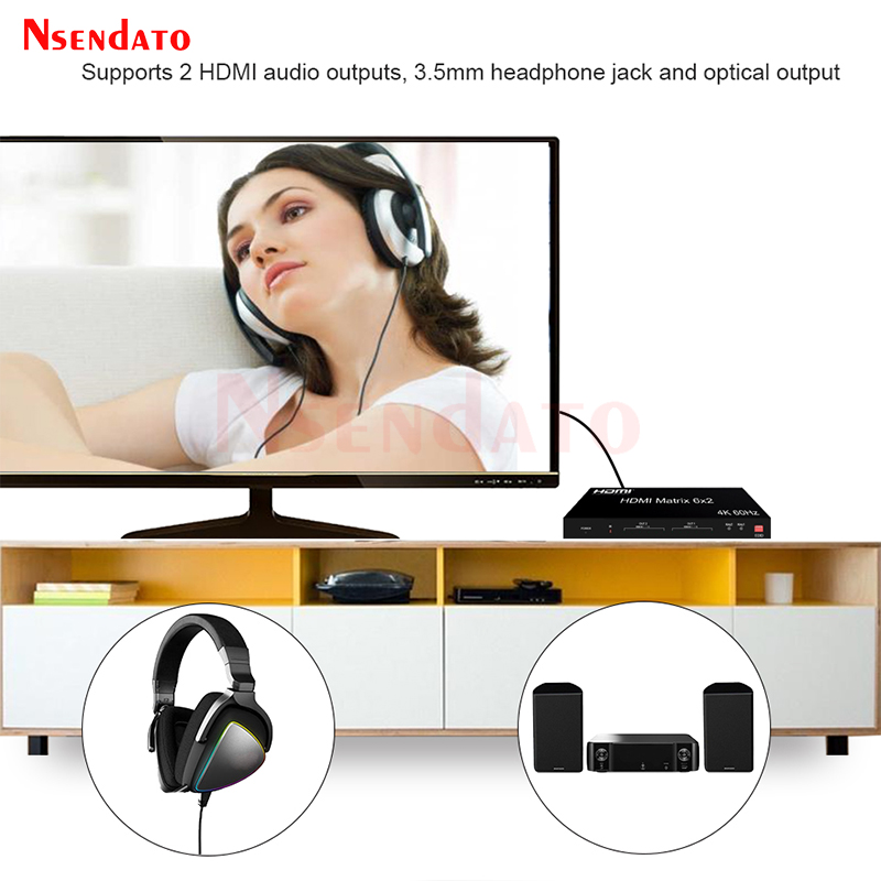สวิตช์ HDMI Matrix 6x2 4K 60Hz - Gaming Console Bundle บทวิจารณ์และราคา