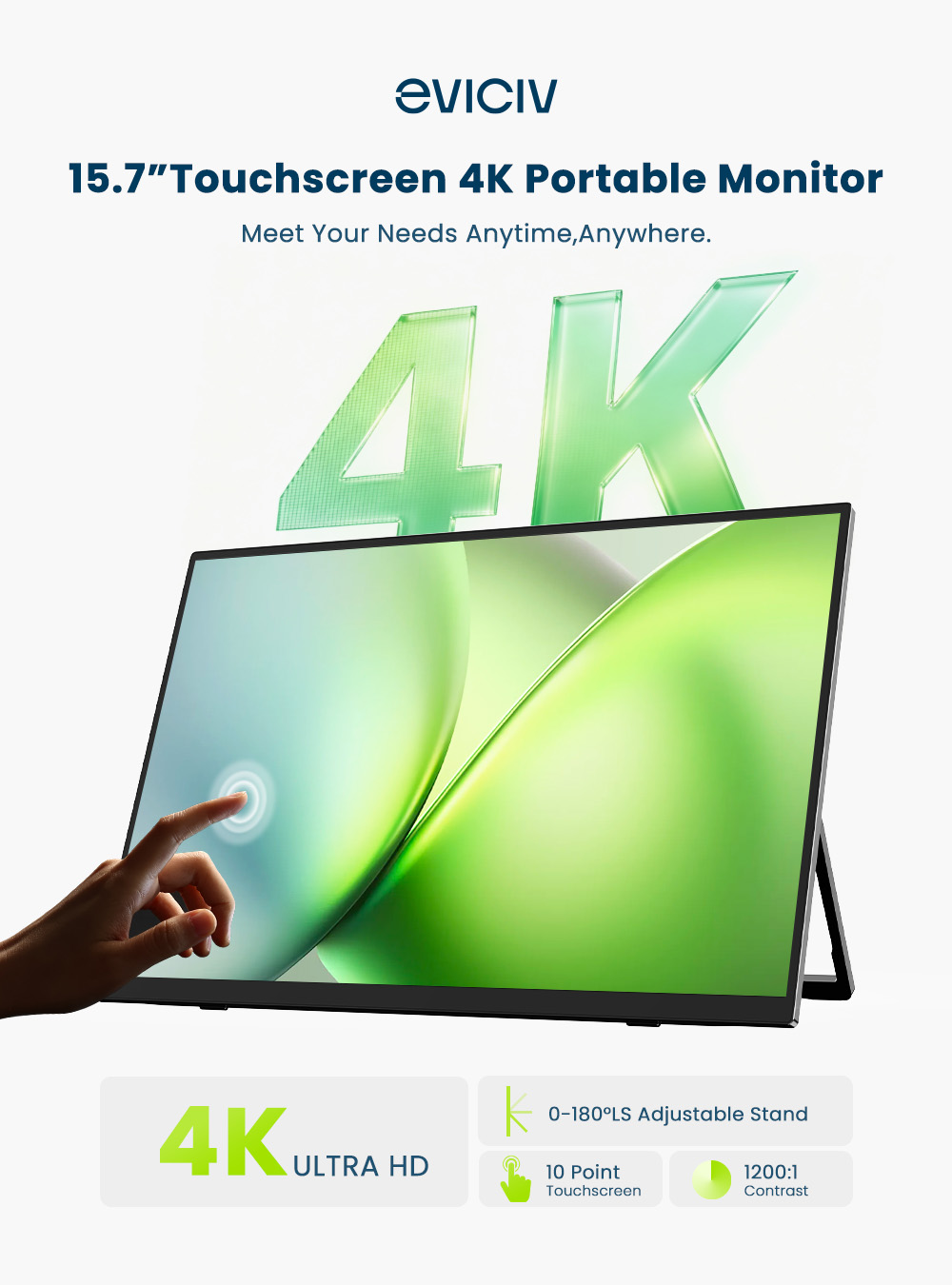 EVICIV จอภาพพกพา 4K หน้าจอสัมผ - Gaming Console Types บทวิจารณ์และราคา