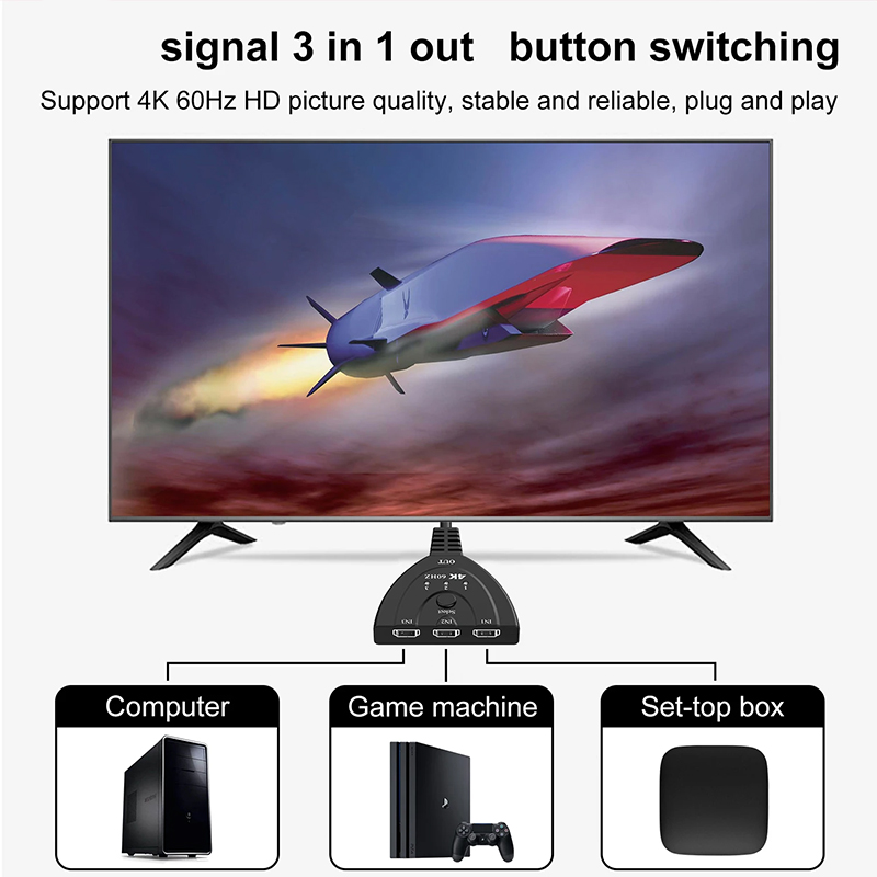 สวิตช์วิดีโอ 4K 60Hz 3D Mini 3 - Gaming Console Bundle บทวิจารณ์และราคา